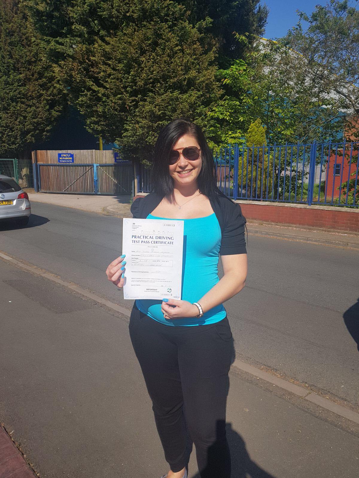 Cars Driving School student celebrating a practical driving test pass