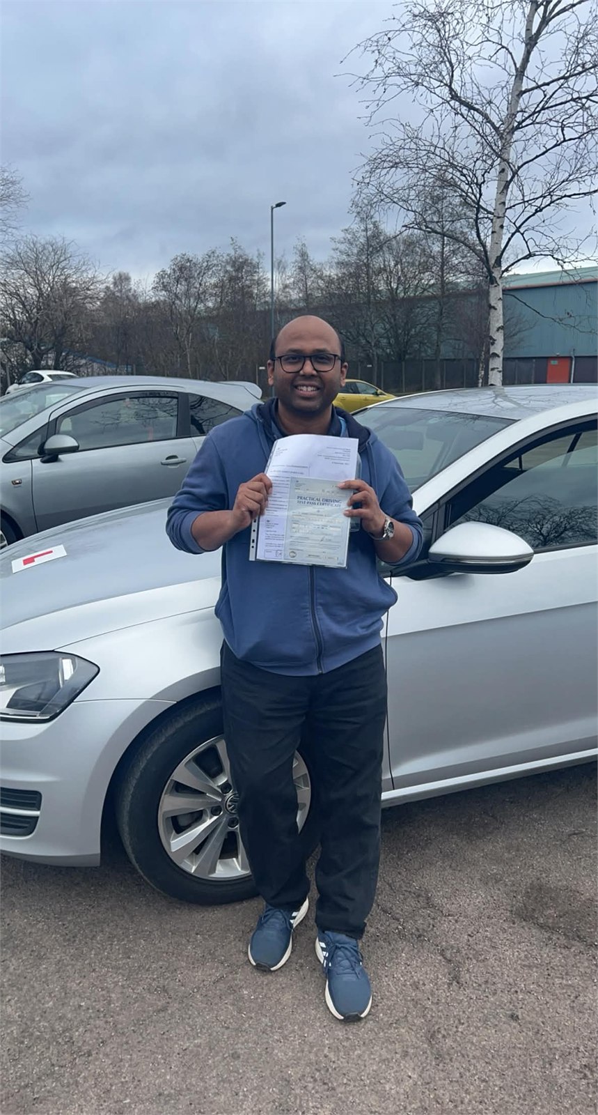Cars Driving School student celebrating a practical driving test pass