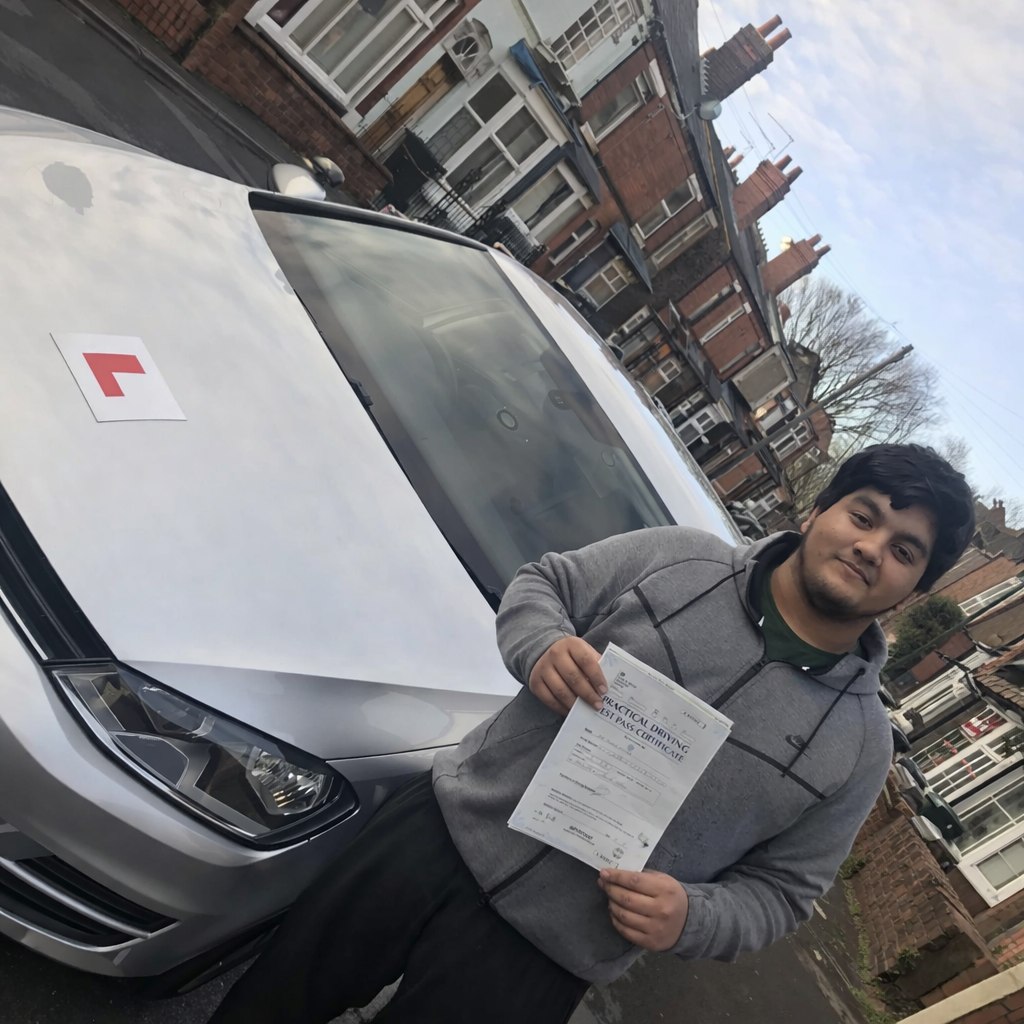 Cars Driving School student celebrating a practical driving test pass